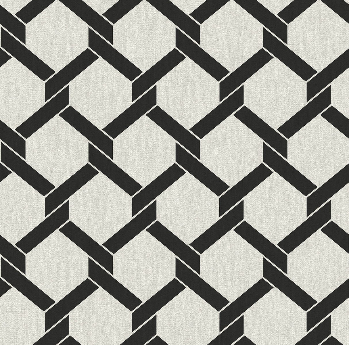 A-Street Prints 2971-86310 Payton Black Hexagon Trellis Wallpaper