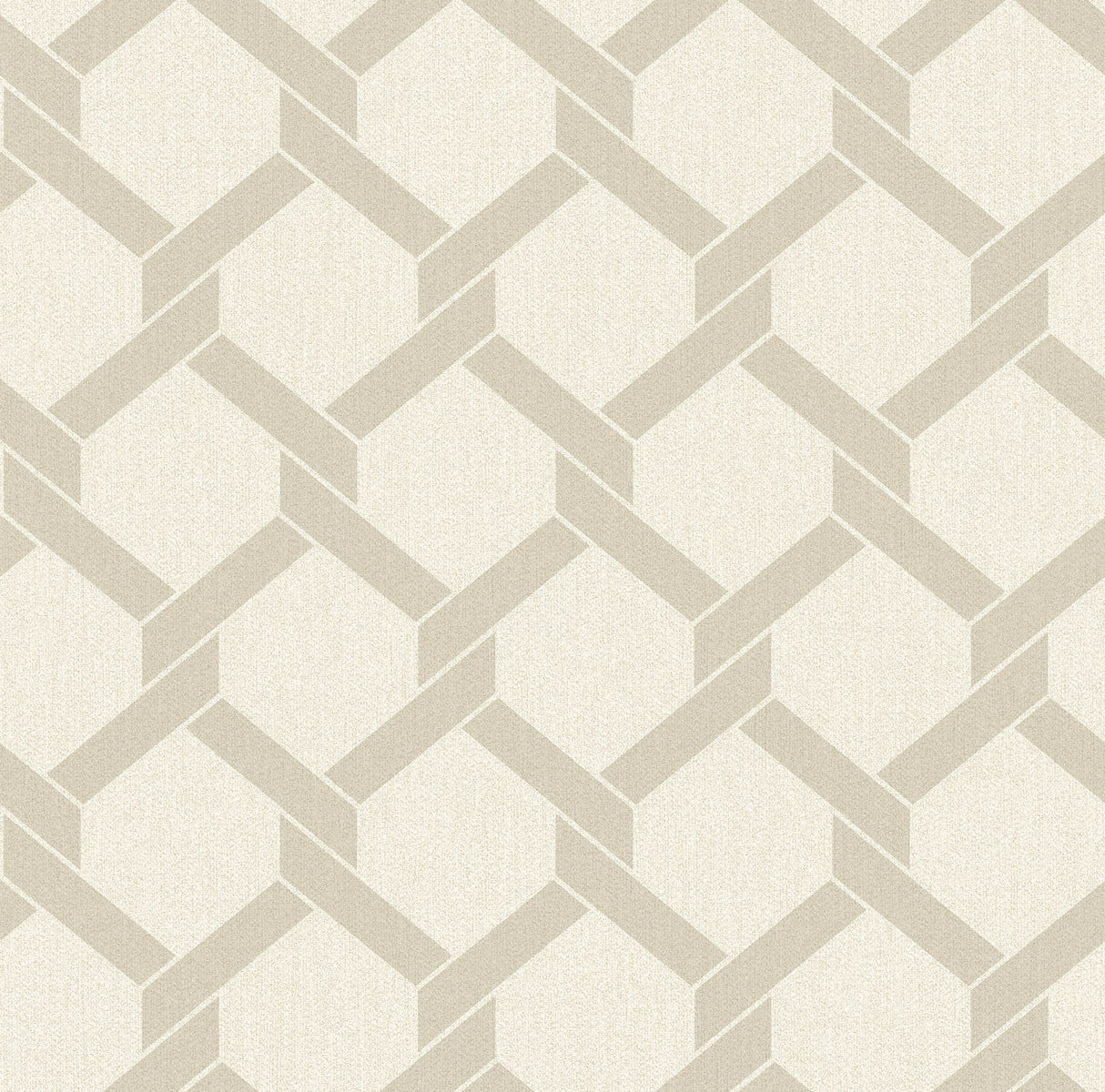 A-Street Prints 2971-86311 Payton Beige Hexagon Trellis Wallpaper