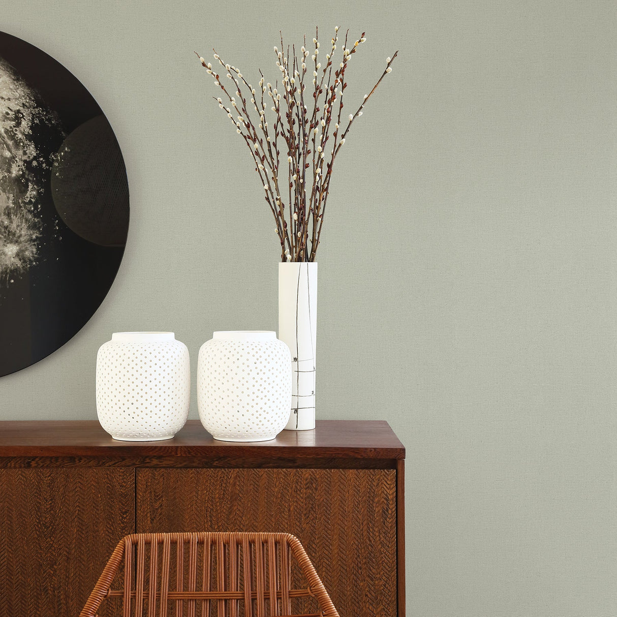 A-Street Prints 2971-86312 Meade Light Green Fine Weave Wallpaper