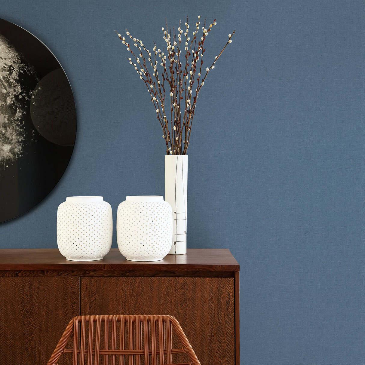 A-Street Prints 2971-86318 Meade Denim Fine Weave Wallpaper