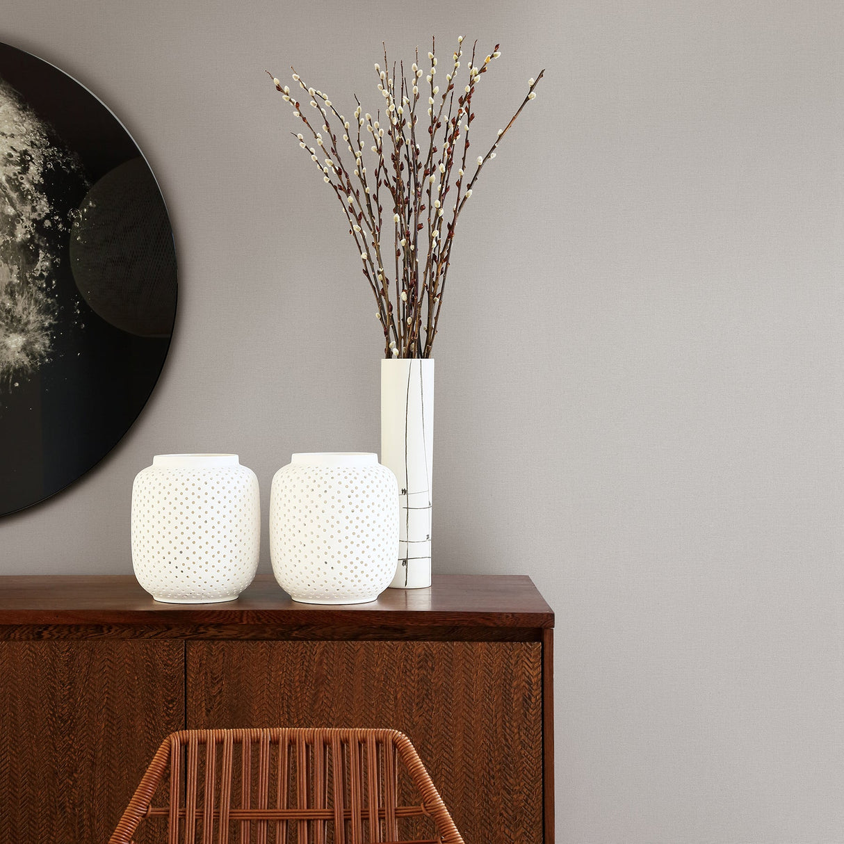 A-Street Prints 2971-86319 Meade Grey Fine Weave Wallpaper