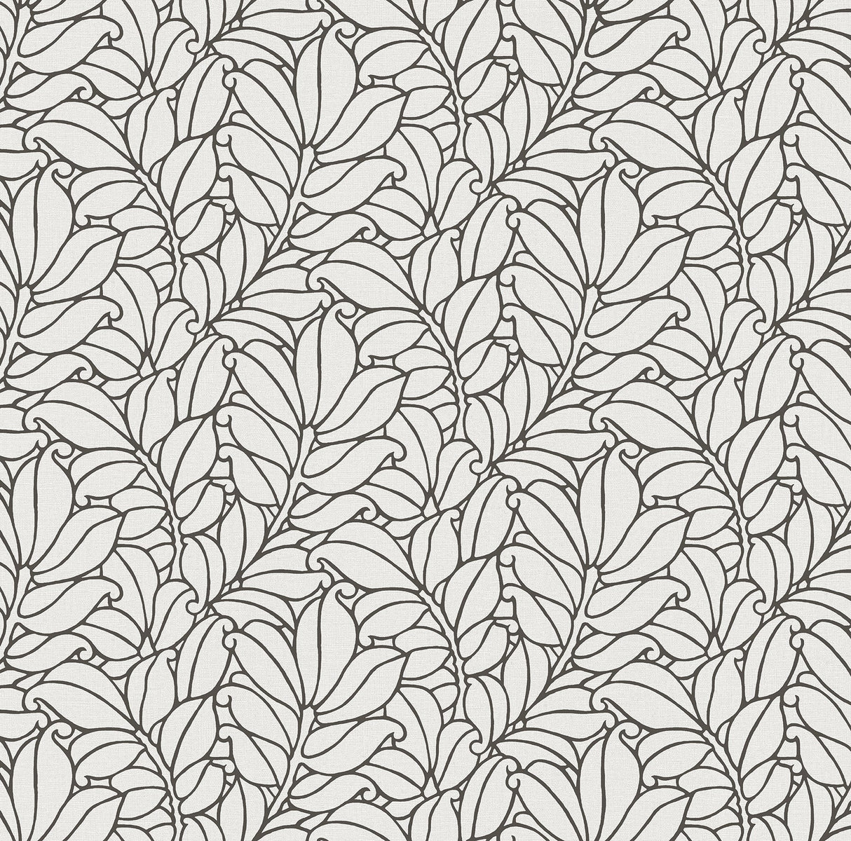 A-Street Prints 2971-86322 Coraline White Leaf Wallpaper