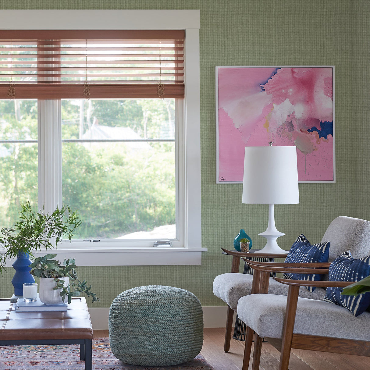 A-Street Prints 2971-86325 Dunstan Green Basketweave Wallpaper