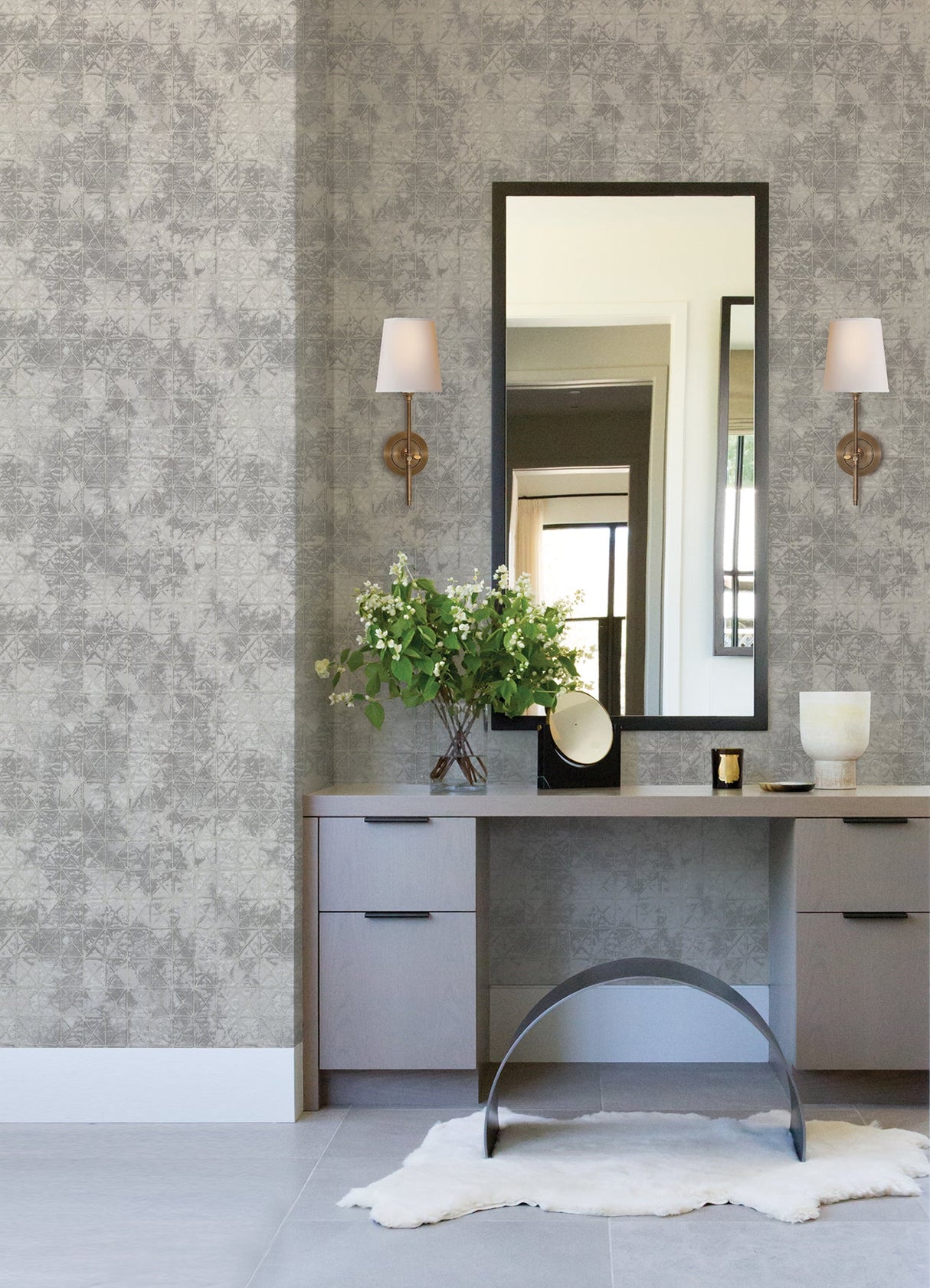 A-Street Prints 2971-86376 Odell Slate Antique Tiles Wallpaper