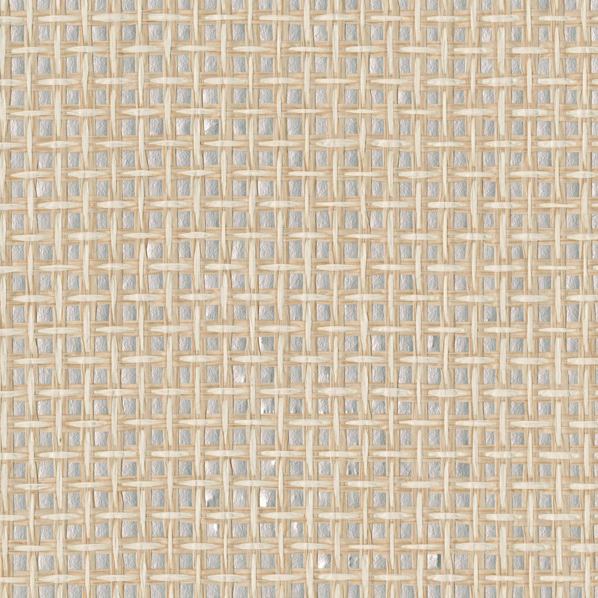 Eade’s Aki Silver Paper Weave Basketweave Grasscloth Wallpap