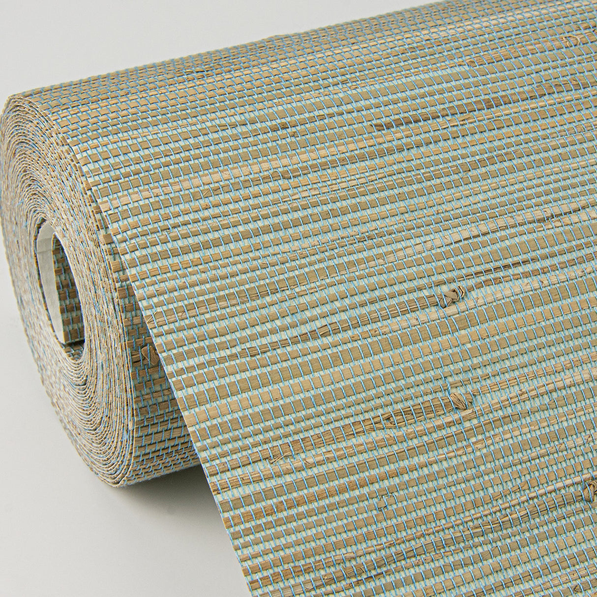 Eade’s Jeong Teal Knotted Weave Grasscloth Wallpaper Teal