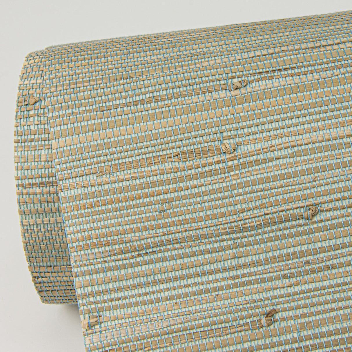Eade’s Jeong Teal Knotted Weave Grasscloth Wallpaper Teal
