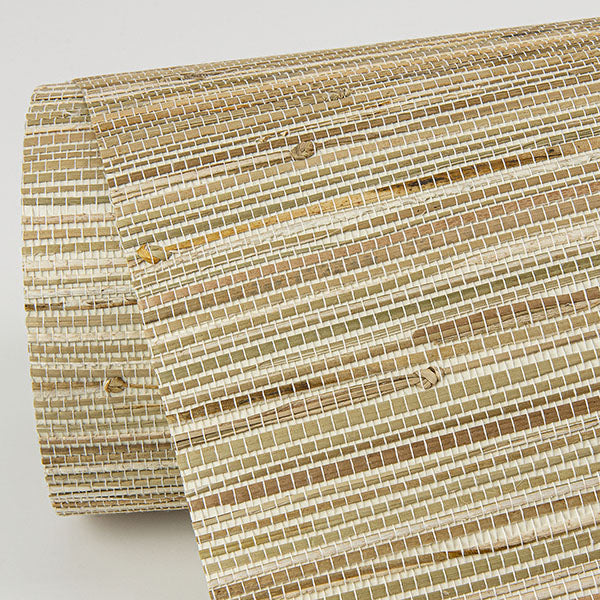 Eade’s Sogen Khaki Knotted Sea Grasscloth Wallpaper Khaki