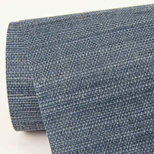 Eade’s Victoria Indigo Sisal Grasscloth Wallpaper Indigo