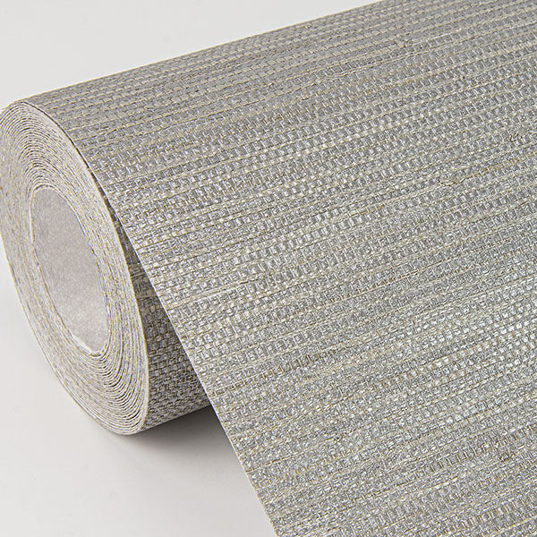 Eade’s Liaohe Silver Raffia Grasscloth Wallpaper Silver