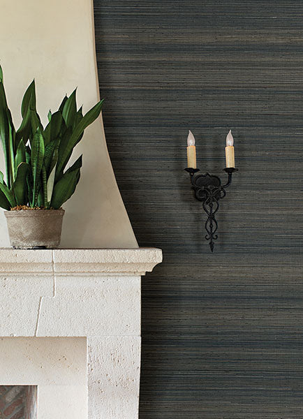 Eade’s Mai Indigo Abaca Grasscloth Wallpaper Indigo