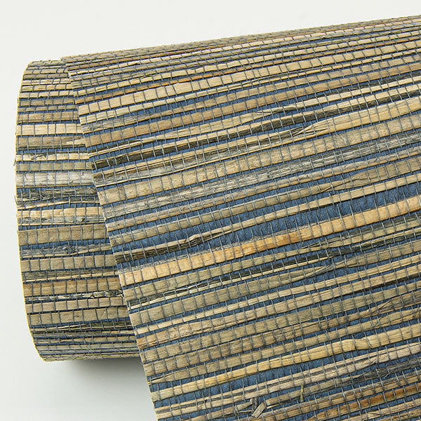 Eade’s Shuang Teal Handmade Grasscloth Wallpaper Teal