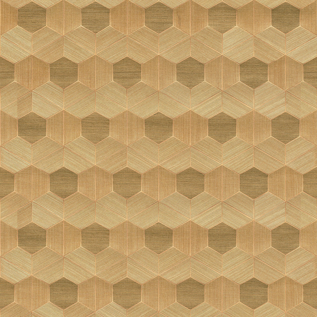 Eade’s Linzhi Copper Sisal Grasscloth Inlay Wallpaper Copper