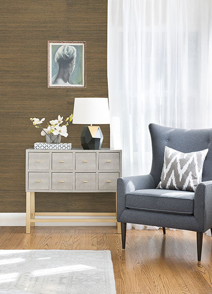 Eade’s Caihon Slate Sisal Grasscloth Wallpaper Slate