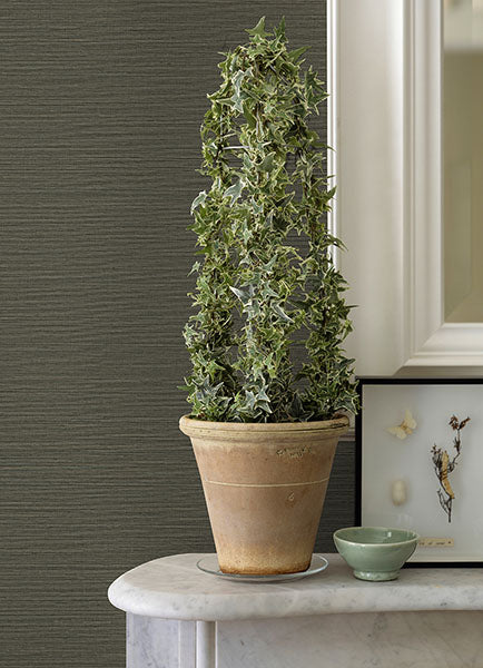 Eade’s Caihon Green Sisal Grasscloth Wallpaper Green