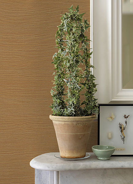 Eade’s Aiko Orange Sisal Grasscloth Wallpaper Orange