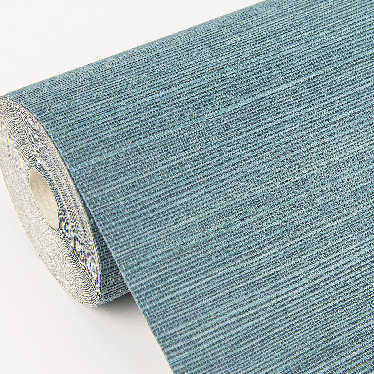 Eade’s Aiko Blue Sisal Grasscloth Wallpaper Blue