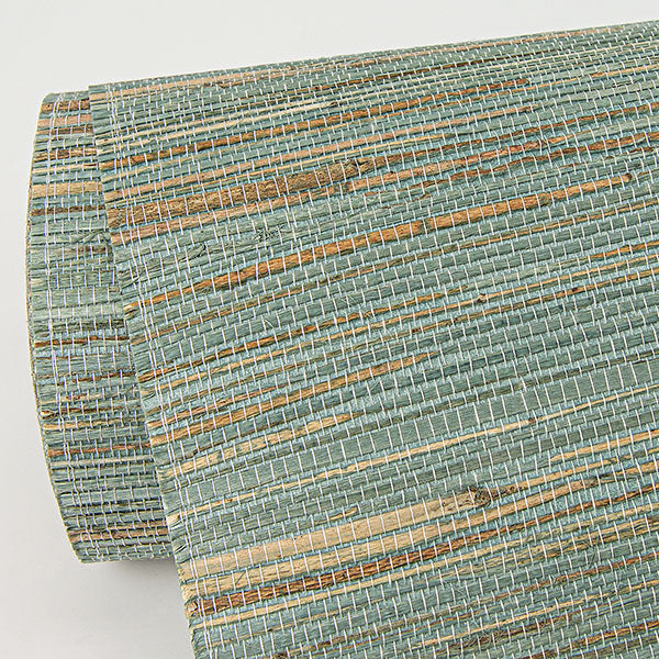 Eade’s Kira Turquoise Hemp Grasscloth Wallpaper Turquoise