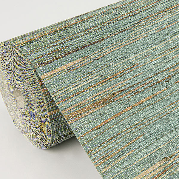 Eade’s Kira Turquoise Hemp Grasscloth Wallpaper Turquoise