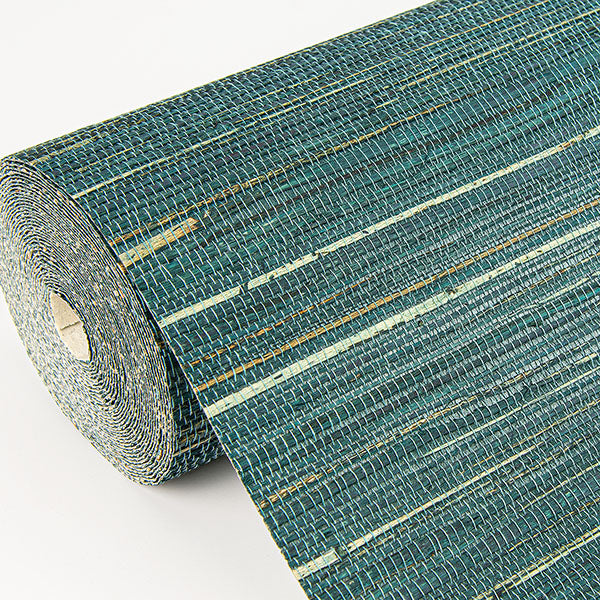 Eade’s Kira Teal Hemp Grasscloth Wallpaper Teal