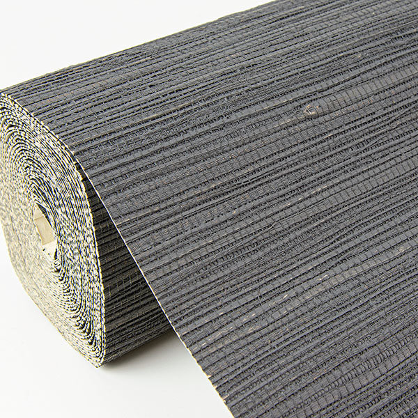Eade’s Kira Charcoal Hemp Grasscloth Wallpaper Charcoal