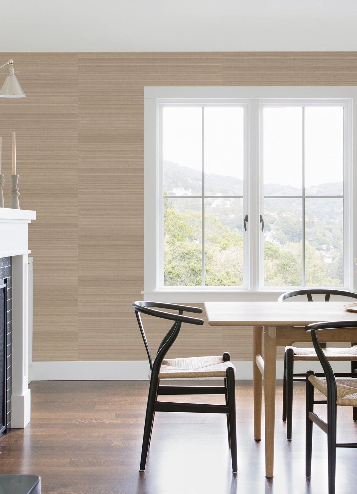 Eade’s Ling Mauve Sisal Grasscloth Wallpaper Mauve