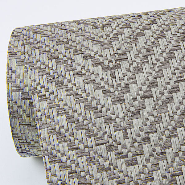 Eade’s Madoka Dark Grey Paper Weave Grasscloth Wallpaper Dar