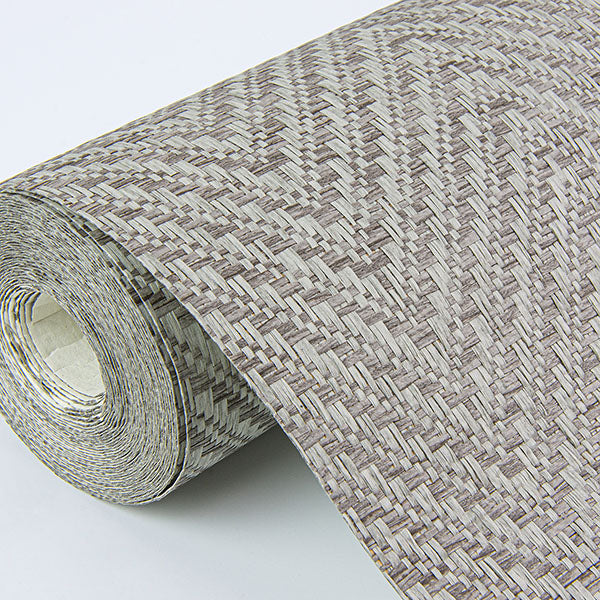Eade’s Madoka Dark Grey Paper Weave Grasscloth Wallpaper Dar
