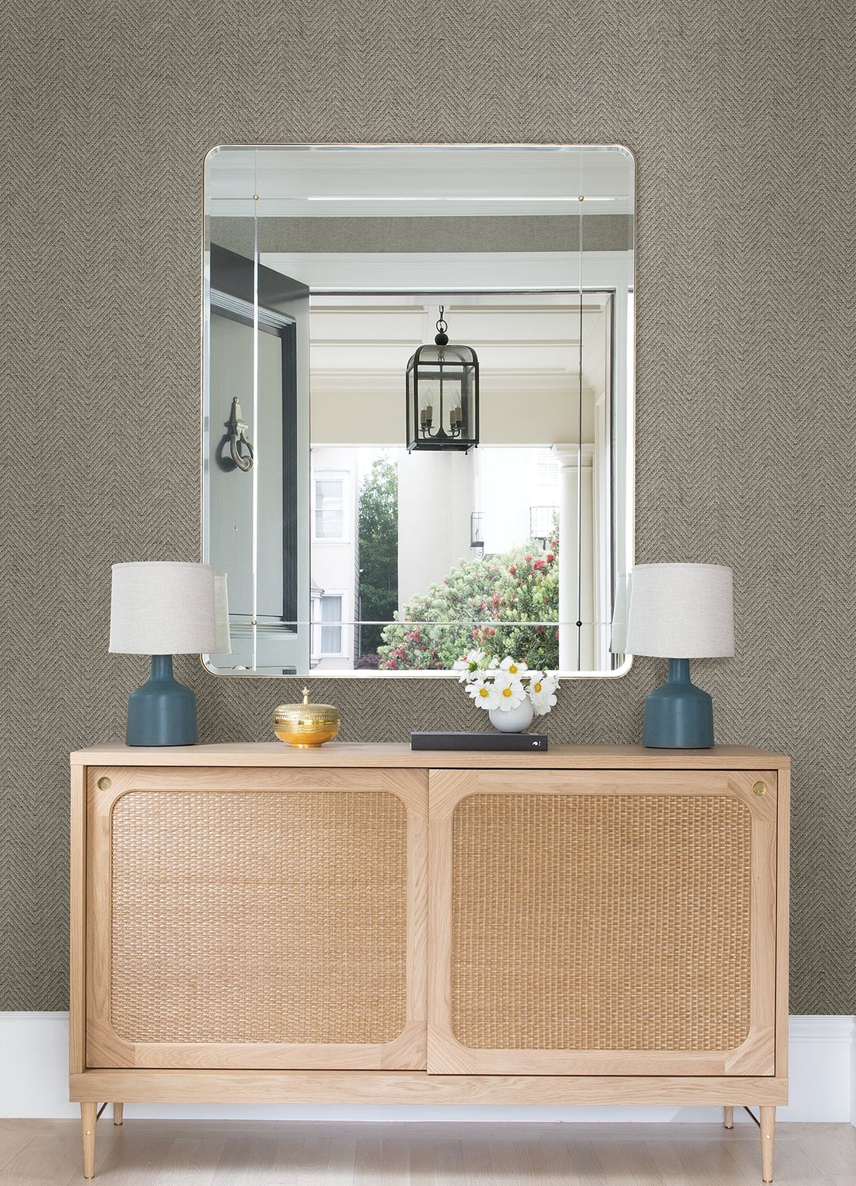 Eade’s Madoka Dark Grey Paper Weave Grasscloth Wallpaper Dar