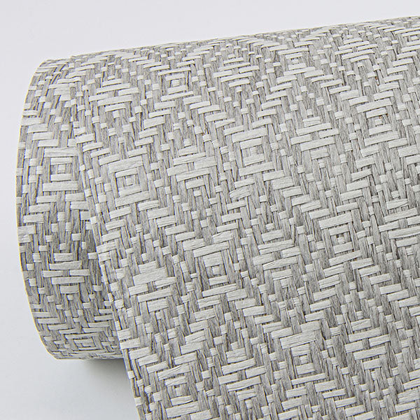 Eade’s Hui Grey Paper Weave Grasscloth Wallpaper Grey