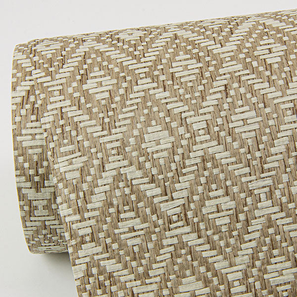 Eade’s Hui Light Brown Paper Weave Grasscloth Wallpaper Ligh