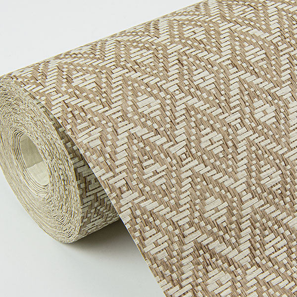 Eade’s Hui Light Brown Paper Weave Grasscloth Wallpaper Ligh
