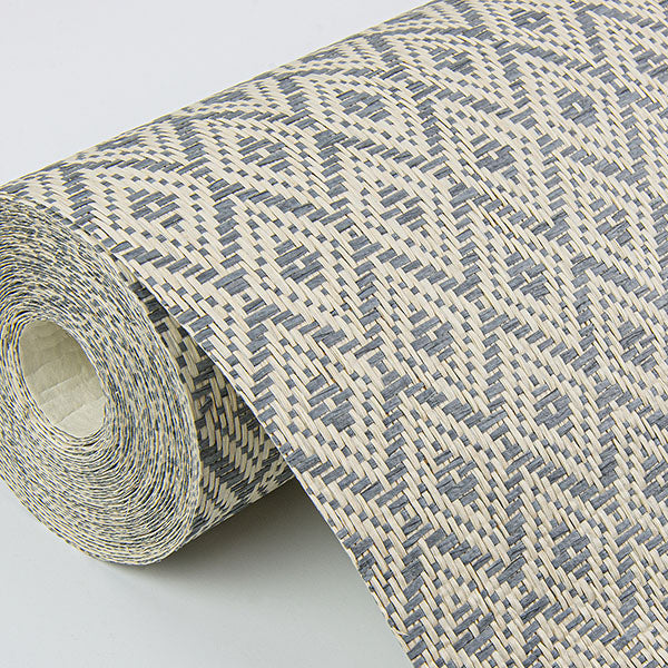 Eade’s Hui Denim Paper Weave Grasscloth Wallpaper Denim