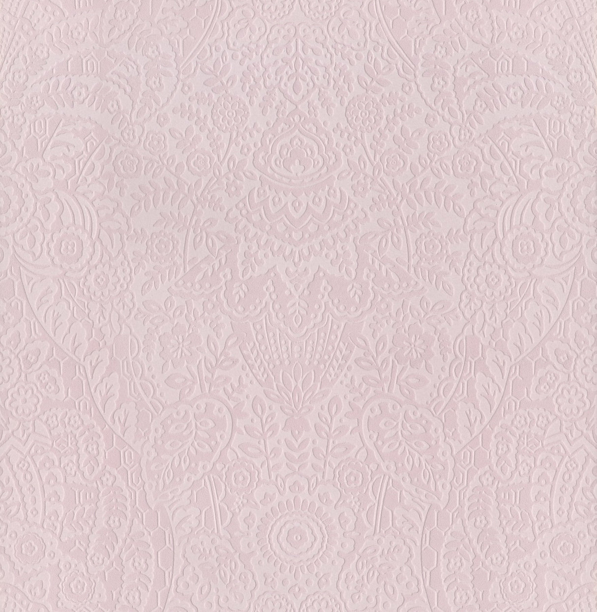 A-Street Prints 2973-87368 Maris Pink Flock Damask Wallpaper