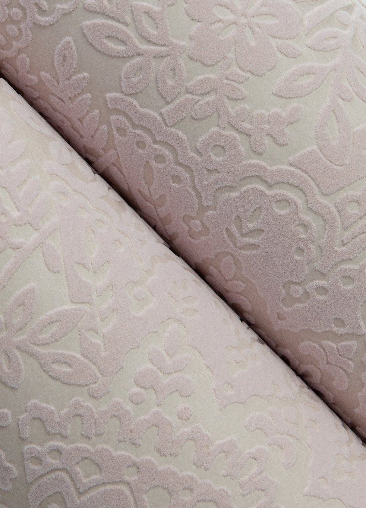 A-Street Prints 2973-87368 Maris Pink Flock Damask Wallpaper