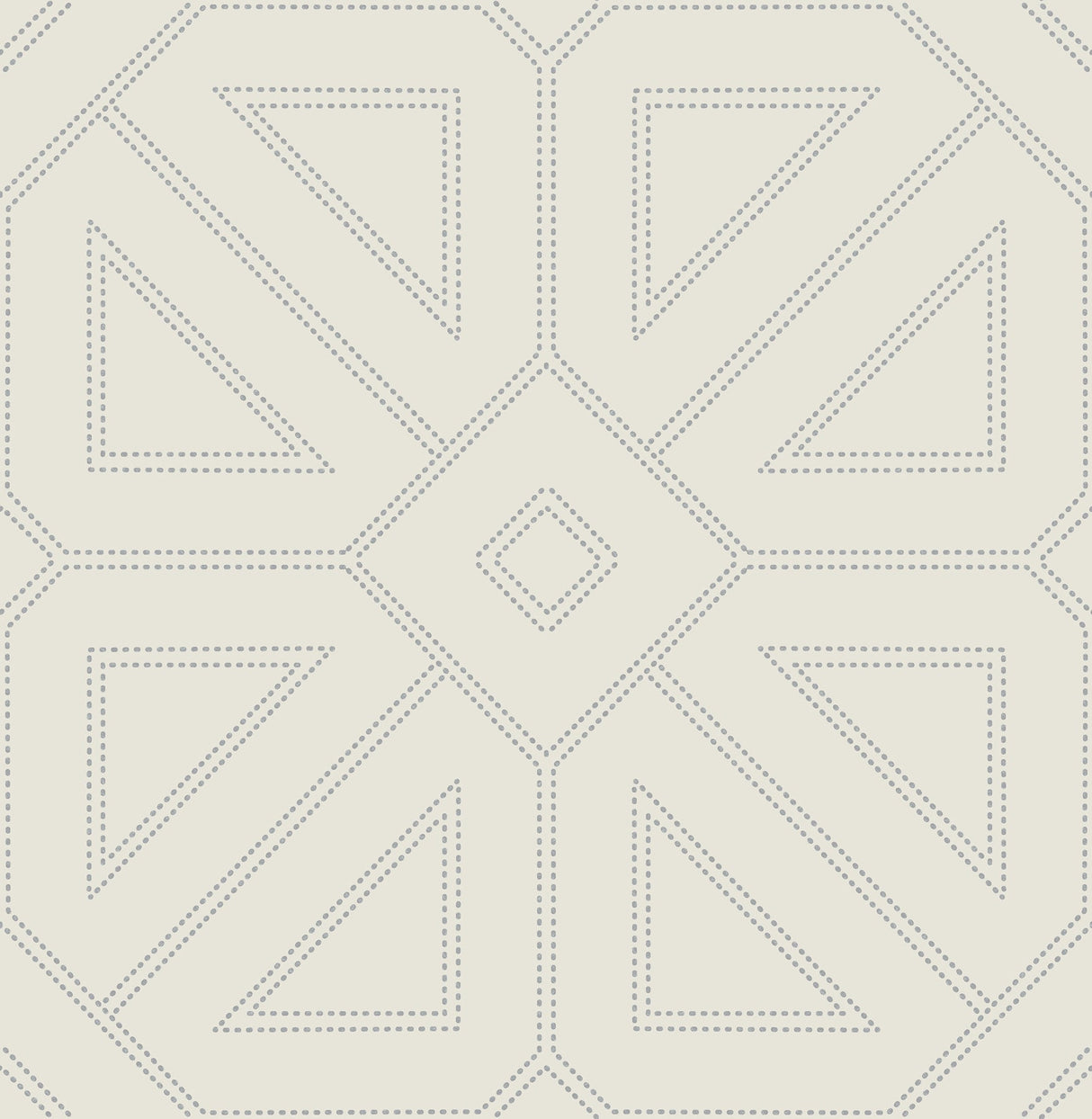 A-Street Prints 2973-87371 Voltaire Grey Beaded Geometric Wallpaper