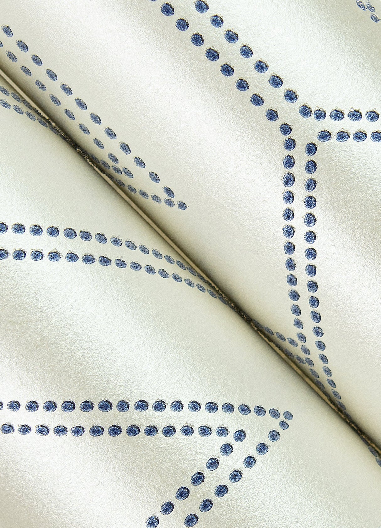 A-Street Prints 2973-87372 Voltaire Indigo Beaded Geometric Wallpaper