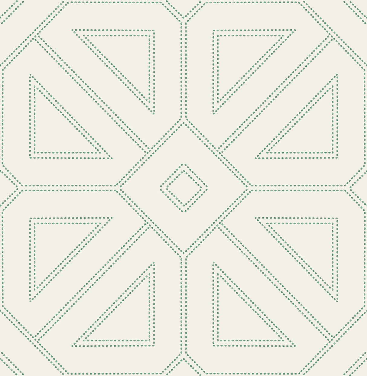 A-Street Prints 2973-87373 Voltaire Green Beaded Geometric Wallpaper