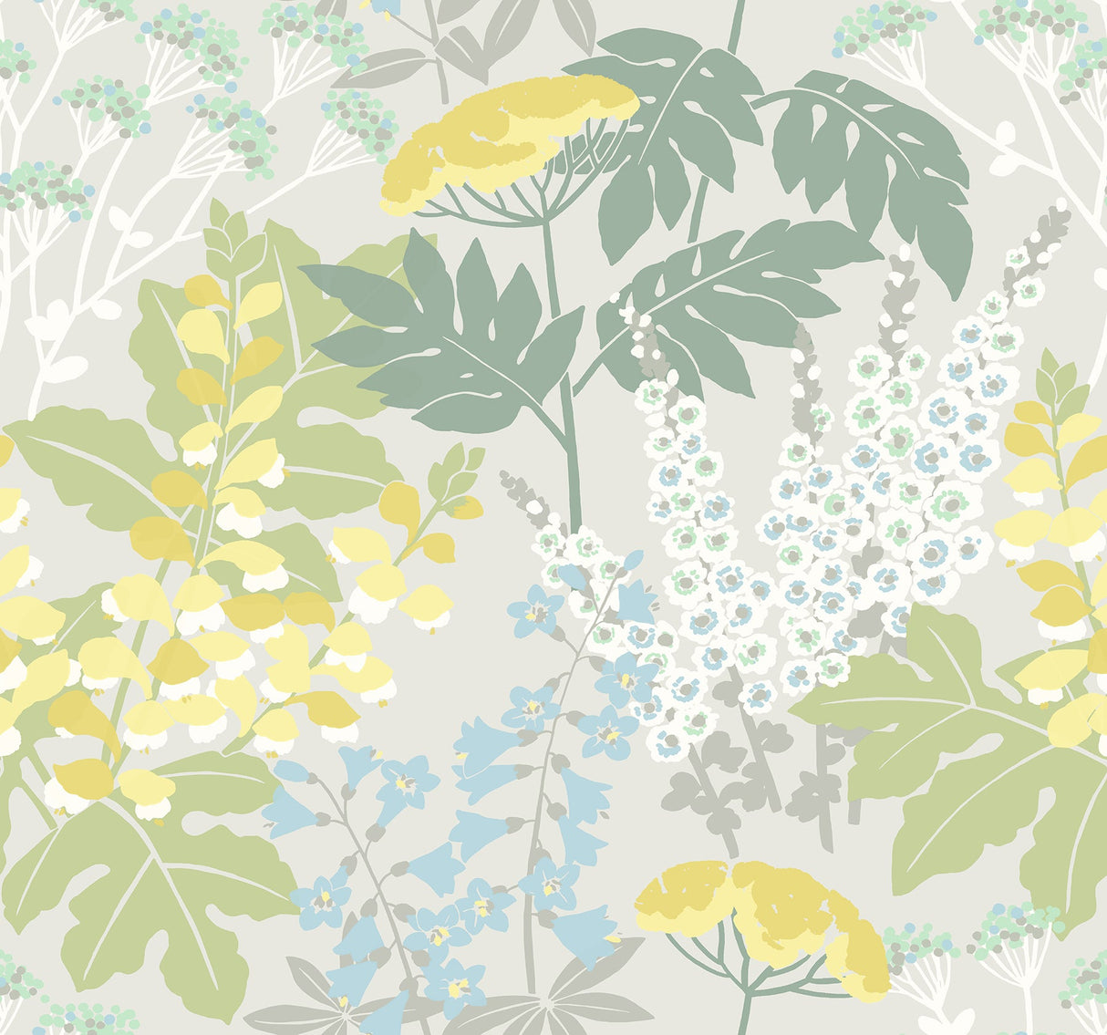 A-Street Prints 2973-90009 Brie Pastel Forest Flowers Wallpaper