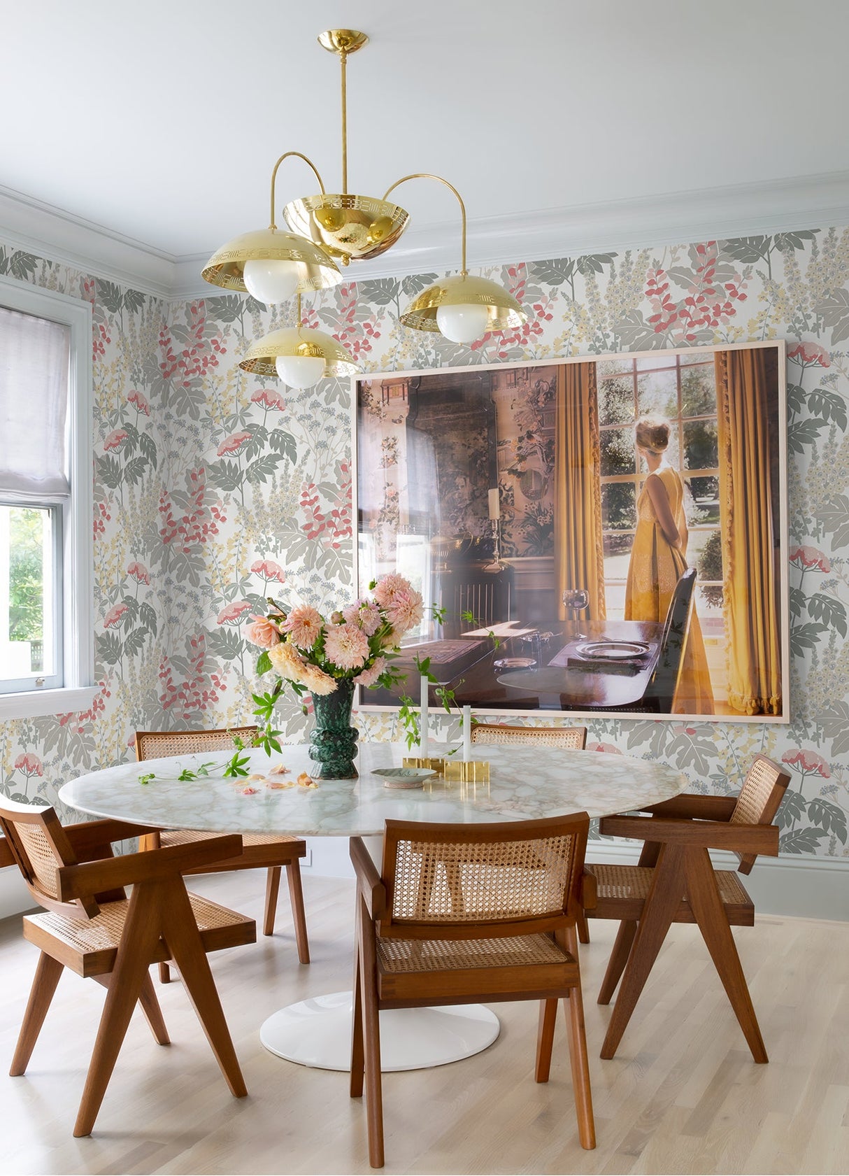 A-Street Prints 2973-90014 Brie Pink Forest Flowers Wallpaper