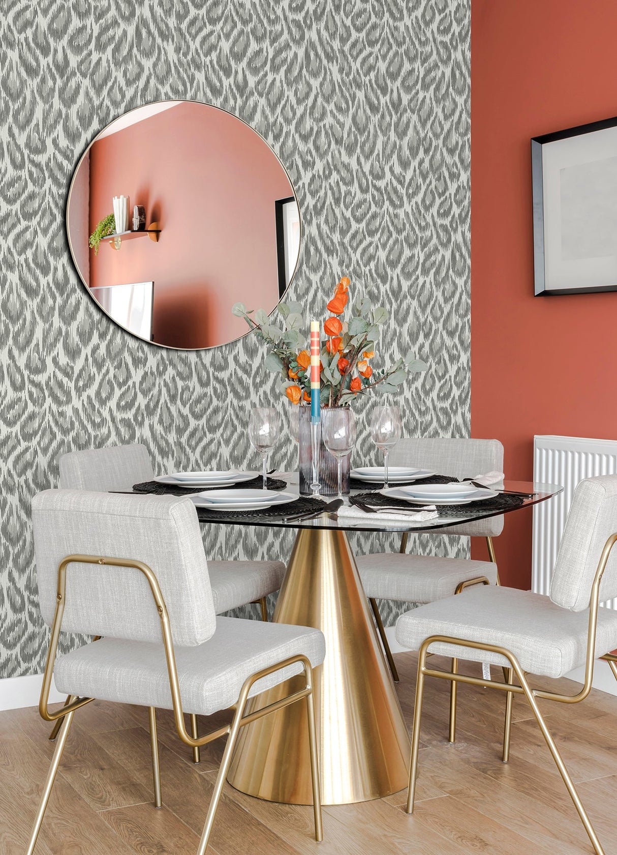 A-Street Prints 2973-90302 Electra Grey Leopard Spot String Wallpaper