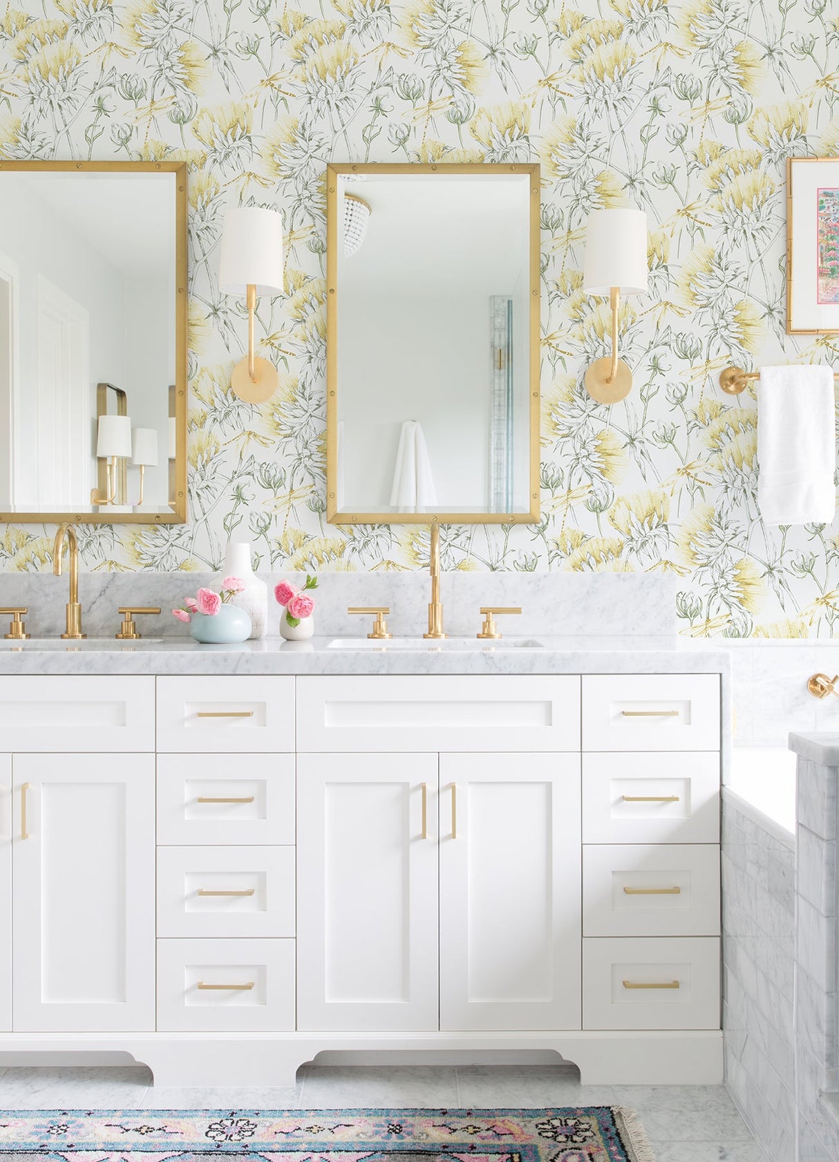 A-Street Prints 2973-90404 Mariell Gold Dragonfly Wallpaper