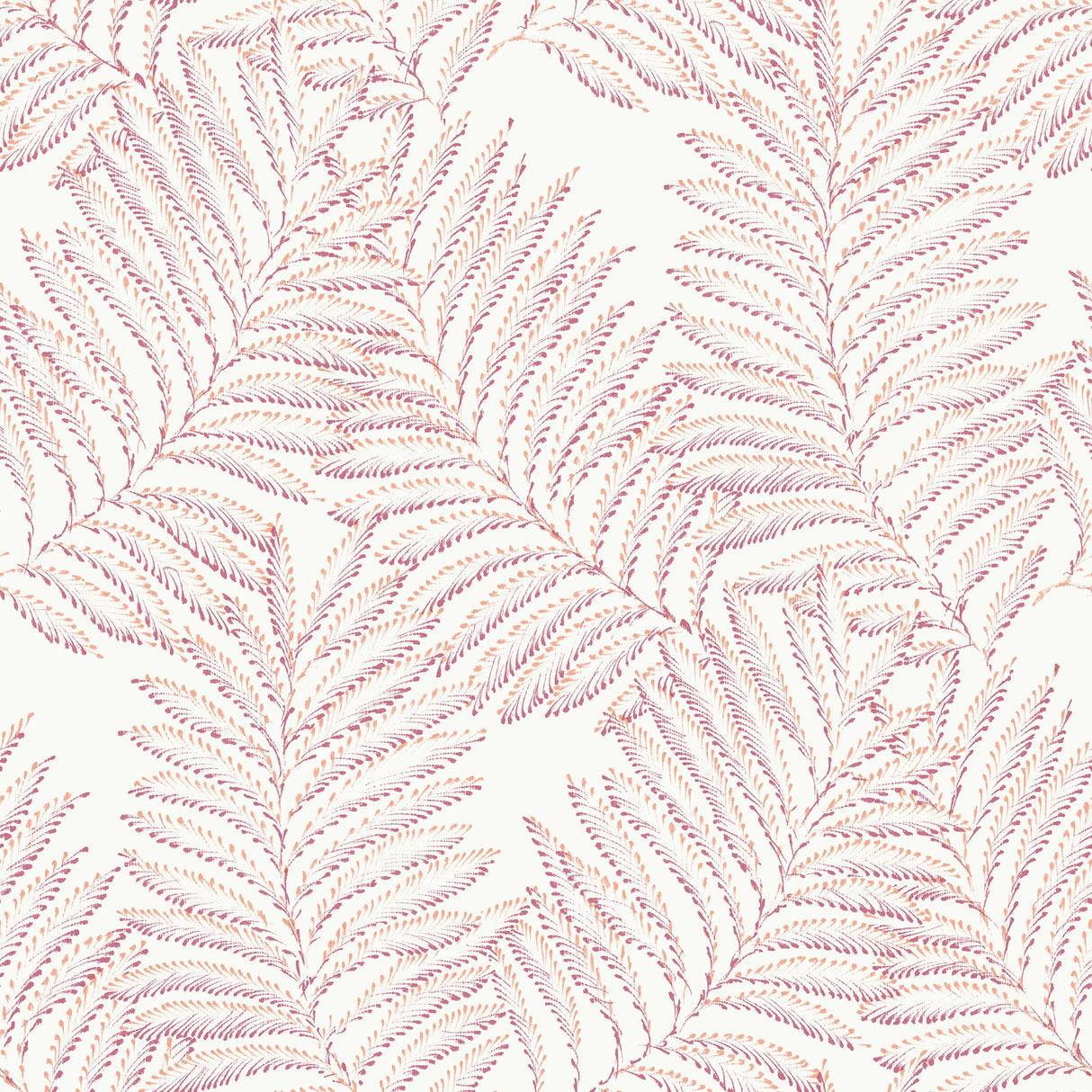 A-Street Prints 2973-90502 Finnley Pink Inked Fern Wallpaper