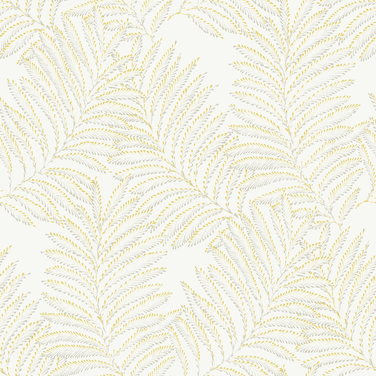 A-Street Prints 2973-90504 Finnley Yellow Inked Fern Wallpaper