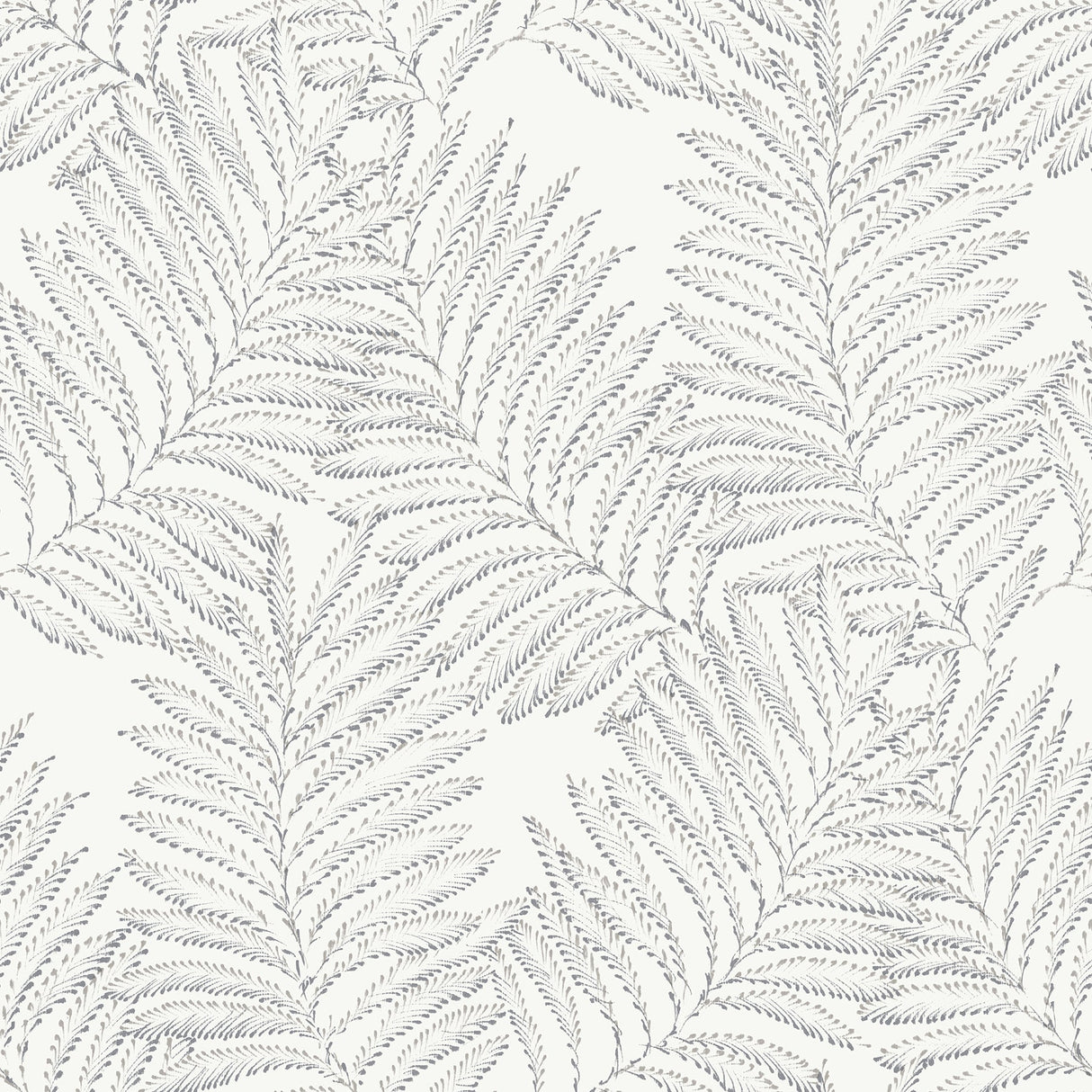 A-Street Prints 2973-90505 Finnley Grey Inked Fern Wallpaper