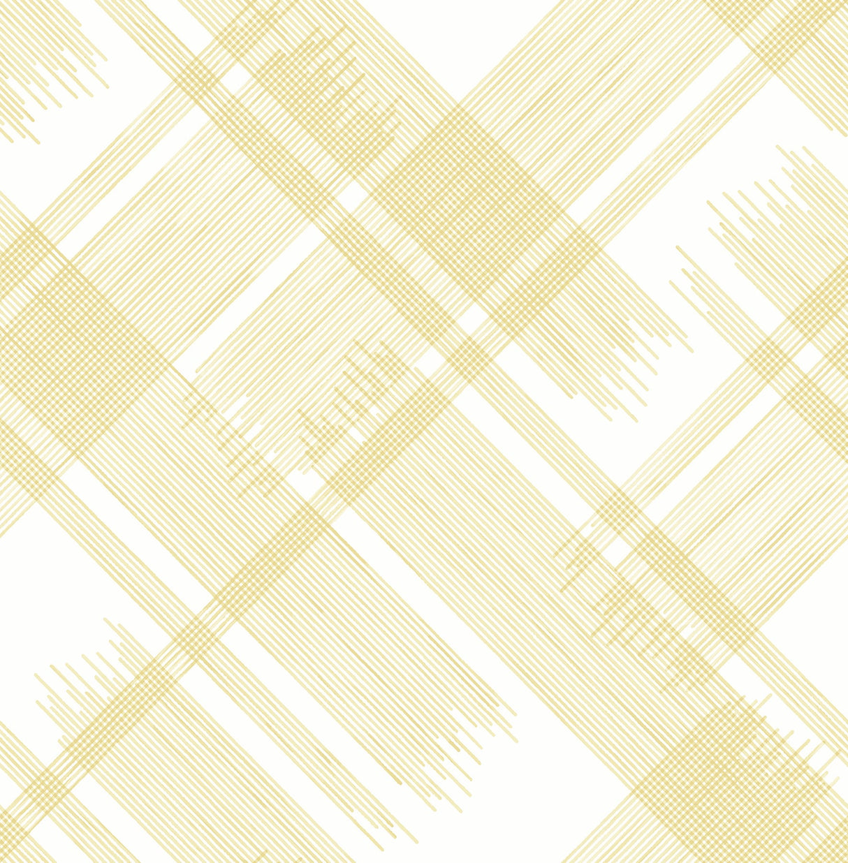 A-Street Prints 2973-90701 Zag Yellow Modern Plaid Wallpaper