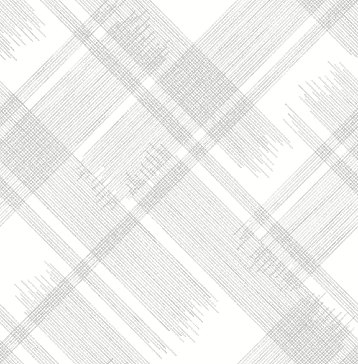 A-Street Prints 2973-90704 Zag Grey Modern Plaid Wallpaper