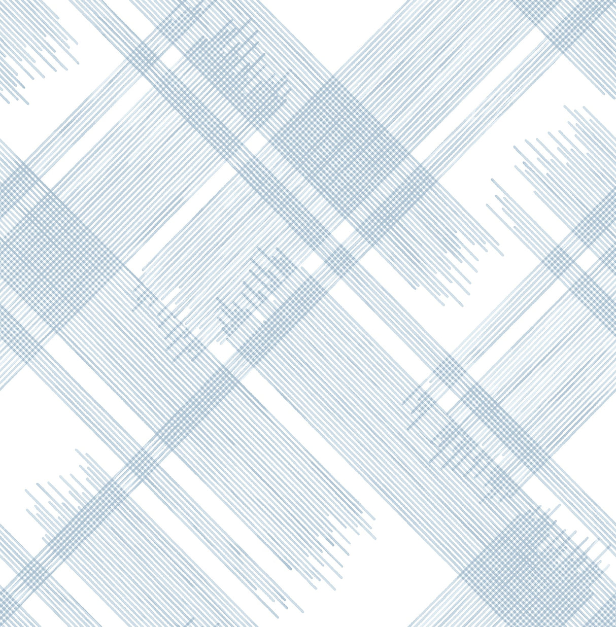 A-Street Prints 2973-90705 Zag Blue Modern Plaid Wallpaper