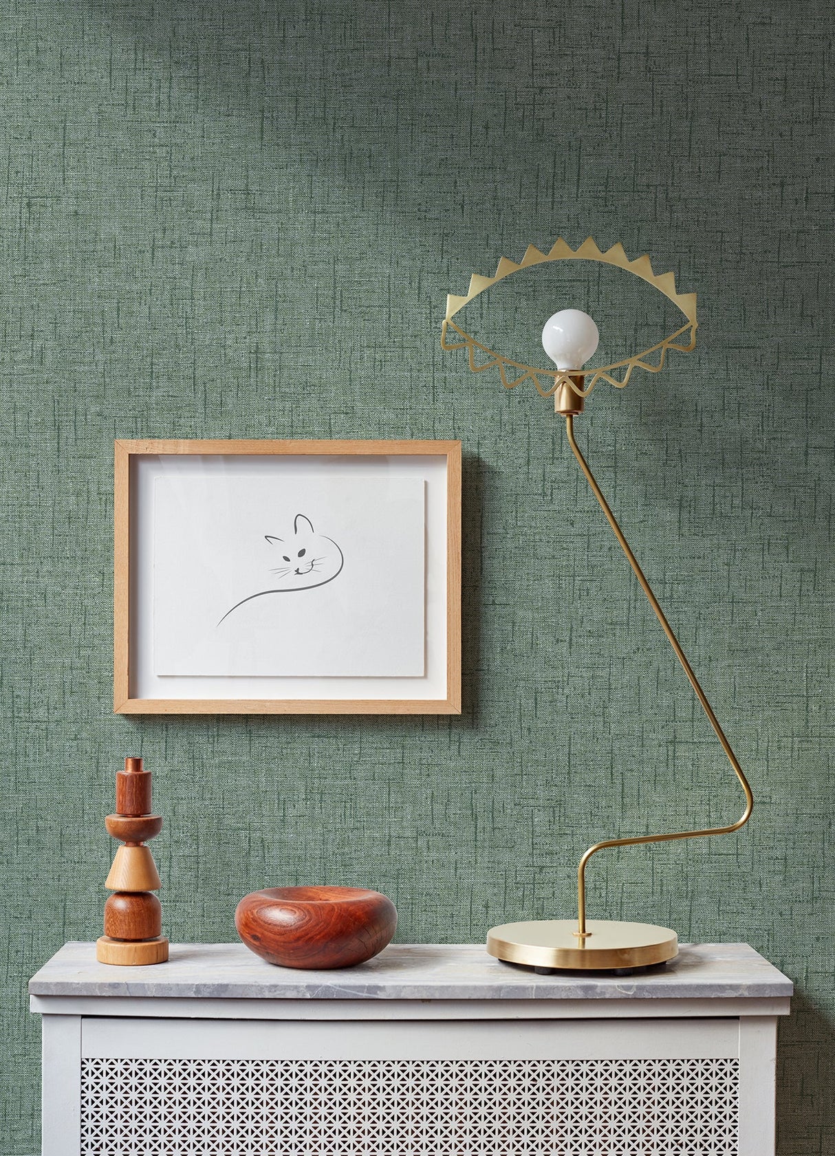 A-Street Prints 2973-90911 Bentley Green Faux Linen Wallpaper