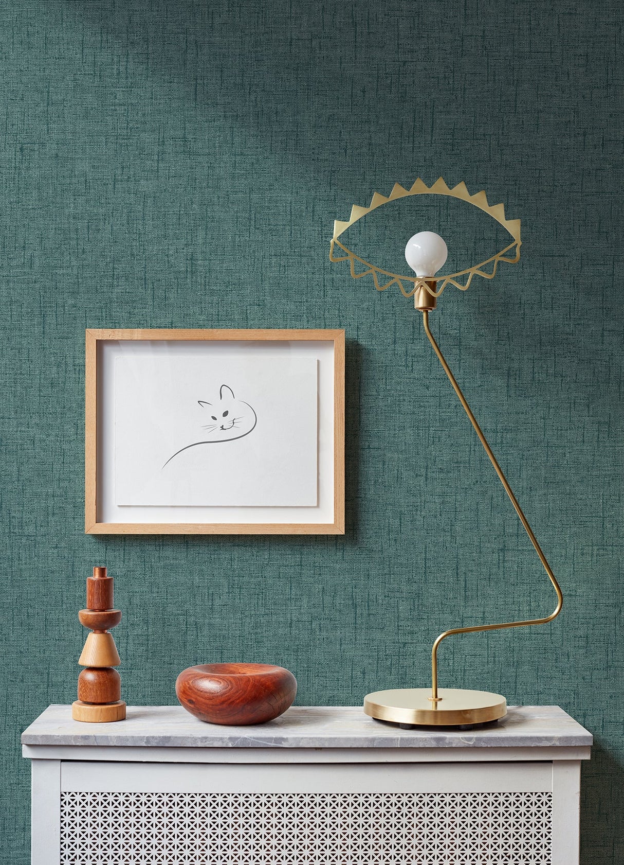 A-Street Prints 2973-90912 Bentley Teal Faux Linen Wallpaper